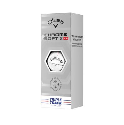 Callaway Chrome Soft X LS Triple Track Golf Balls - White - thumbnail image 2