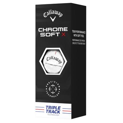 Chrome Soft X Triple Track Golf Balls - White - thumbnail image 3