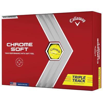 Callaway Chrome Soft Triple Track Golf Balls - Yellow