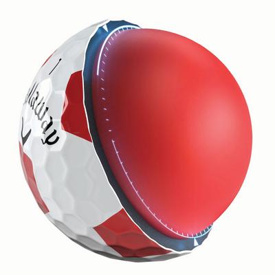 Callaway Chrome Soft Truvis Golf Balls - White/Red - thumbnail image 3