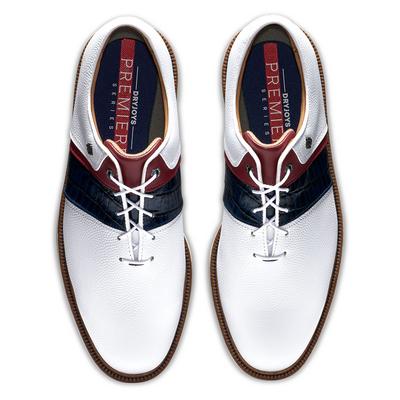 FootJoy Premiere Series Packard Golf Shoe - White/Navy/Red - thumbnail image 7