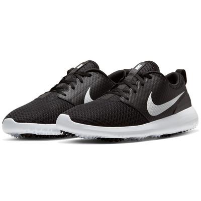 Nike Roshe G Golf Shoes - Black/Metallic White - thumbnail image 3