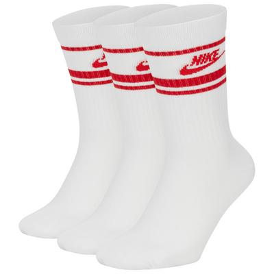 Nike Sportswear Essential Golf Socks - White/Red