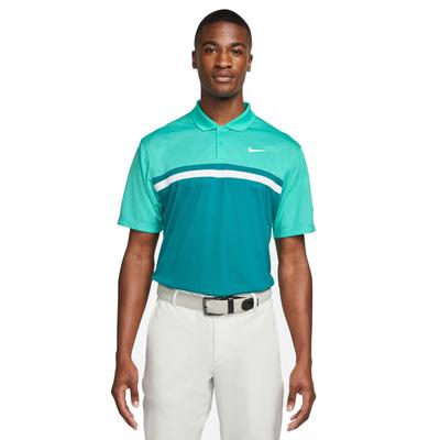 Nike Dri-Fit Victory CB Golf Polo Shirt - Teal/White