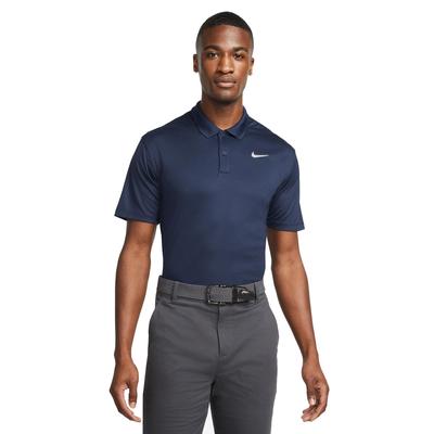 Nike Dri-Fit Victory Solid Polo Shirt - Obsidian/White 