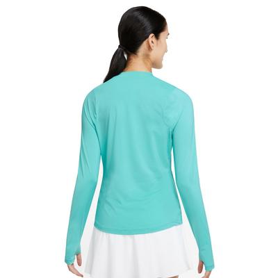 Nike Dri-Fit Victory UV Womens Golf Top - Washed Teal/Marina - thumbnail image 2