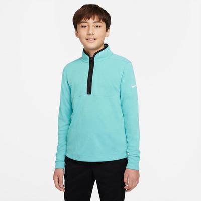 Nike Boys Dri-Fit Victory Half-Zip Golf Top - Washed Teal/White