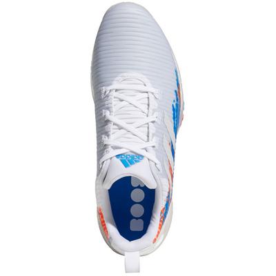 adidas Code Chaos Golf Shoes - White/Grey/Blue - thumbnail image 4