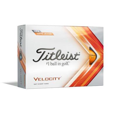Titleist Velocity Golf Balls - Personalised - Orange