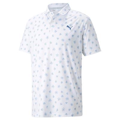 Puma MATTR Spring Golf Polo - White/Blue