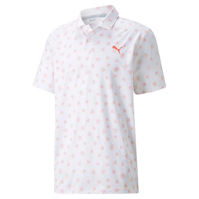 Puma MATTR Spring Golf Polo - White/Pink