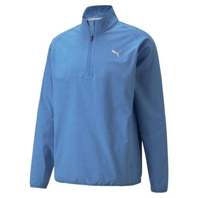 Puma Marin Woven Zip Golf Sweater - Blue