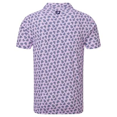 FootJoy Shadow Palm Print Pique - Lavender/Navy - thumbnail image 2