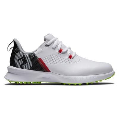 FootJoy Junior Fuel Golf Shoes - White/Black/Lime