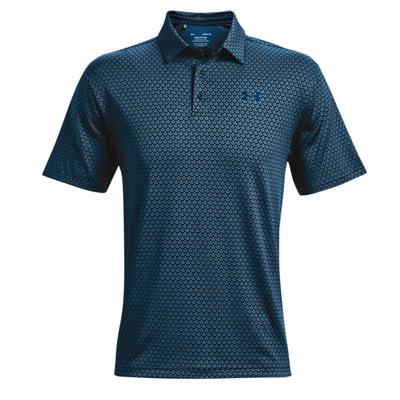 Under Armour Playoff 2.0 Polo Shirt - Black/Cruise Blue - thumbnail image 1
