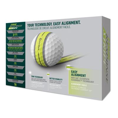 TaylorMade Tour Response Stripe Golf Balls - White - thumbnail image 3
