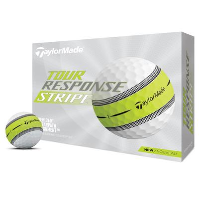 TaylorMade Tour Response Stripe Golf Balls - White - thumbnail image 1