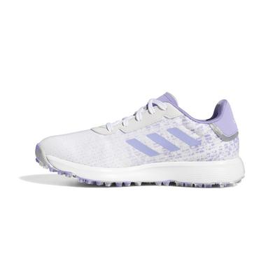 adidas Junior S2G Spikeless Golf Shoes - White/Purple/Grey - thumbnail image 2