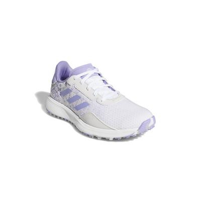 adidas Junior S2G Spikeless Golf Shoes - White/Purple/Grey - thumbnail image 5