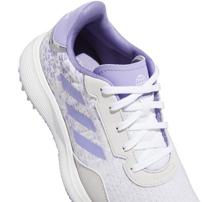 adidas Junior S2G Spikeless Golf Shoes - White/Purple/Grey - thumbnail image 7