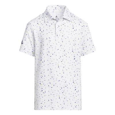 adidas Boys Flag Print Golf Polo Shirt - Green