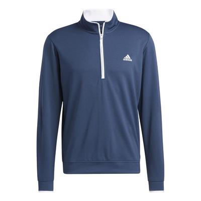 adidas Lightweight Quarter Zip Golf Sweater - Navy