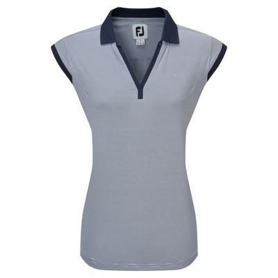 FootJoy Womens End on End Stripe Lisle Golf Polo Shirt