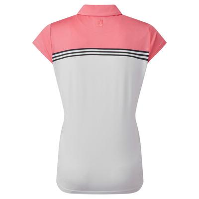 FootJoy Womens Engineered Colour Block Lisle Golf Polo Shirt - thumbnail image 2