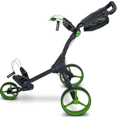 Big Max IQ+ 3 Wheel Golf Push Trolley - Black/Lime - thumbnail image 3