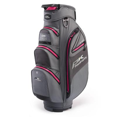 PowaKaddy Dri-Tech Waterproof Golf Cart Bag - Gun Metal/Hot Pink