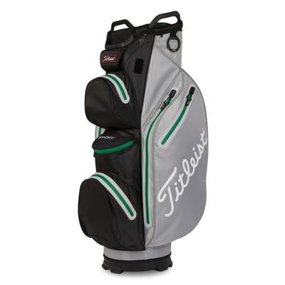 Titleist StaDry Waterproof 14 Way Golf Cart Bag - Grey/Black/Green