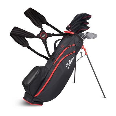 Titleist Players 4 Carbon S Golf Stand Bag - Black/Black/Red - thumbnail image 6