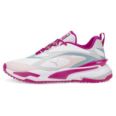 Puma GS Fast Womens Golf Shoes - White/Pink - thumbnail image 2