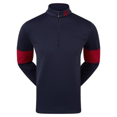 FootJoy Ribbed Chillout XP Golf Sweater - Navy/Red - thumbnail image 1