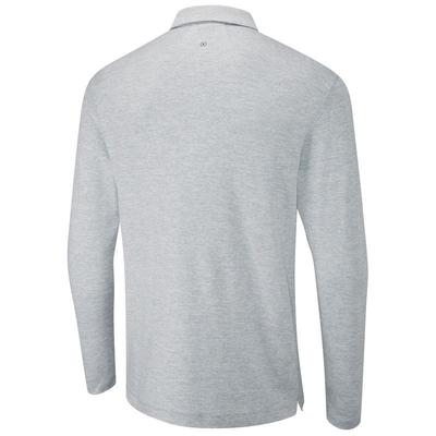 Ping Angus Long Sleeve Golf Polo Shirt - Scuba Blue - thumbnail image 2