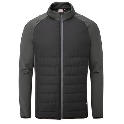 Ping Arlo Quilted Hybrid Golf Jacket - Black/Asphalt - thumbnail image 1