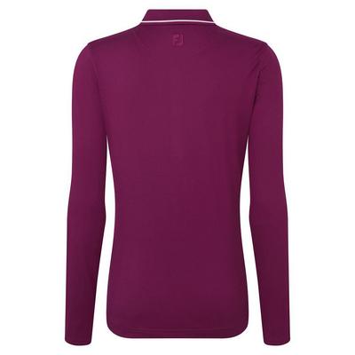 FootJoy Ladies Thermal Long Sleeve Golf Polo Shirt - Red