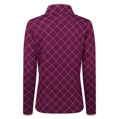 FootJoy Ladies Jersey Quilted Golf Mid Layer Sweater - Red - thumbnail image 2
