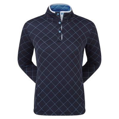 FootJoy Ladies Jersey Quilted Golf Mid Layer Sweater - Navy - thumbnail image 1
