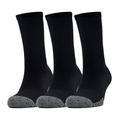 Under Armour HeatGear Crew Socks 3-Pack - Black - Medium - thumbnail image 1