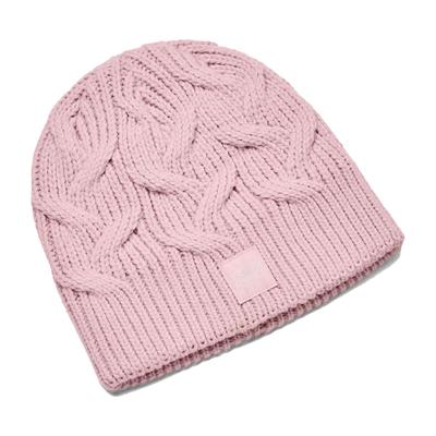 Under Armour Womens UA Halftime Cable Knit Beanie - Pink