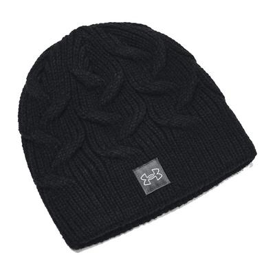 Under Armour Womens UA Halftime Cable Knit Beanie - Black