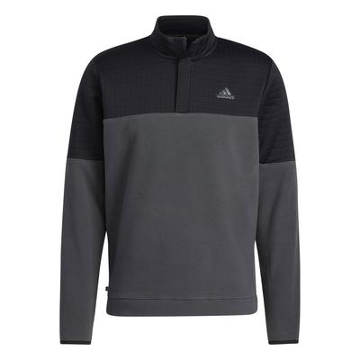 adidas DWR 1/4 Zip Golf Sweater - Black/GreySIX