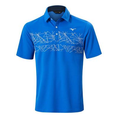 Mizuno Breath Thermo Graphic Golf Polo - Blue