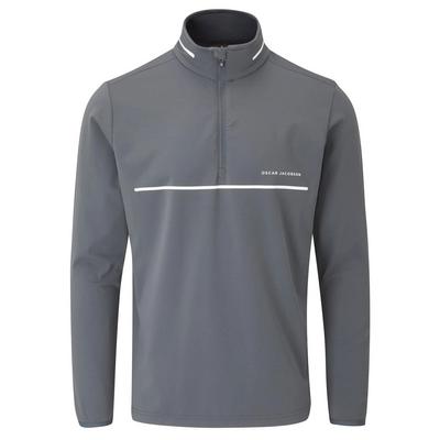 Oscar Jacobson Darwin Midlayer Golf Sweater - Pewter Grey