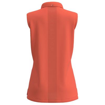 Forelson Stow Ladies Button Sleeveless Golf Polo Shirt - Coral - thumbnail image 2