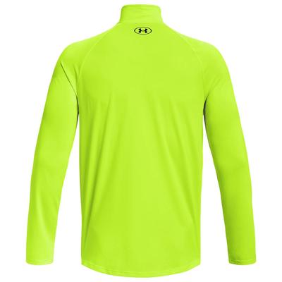 Under Armour Tech 2.0 Half Zip Long Sleeve Golf Top - Lime Surge - thumbnail image 2