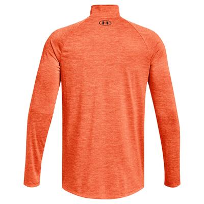 Under Armour Tech 2.0 Half Zip Long Sleeve Golf Top - Orange Burst - thumbnail image 2