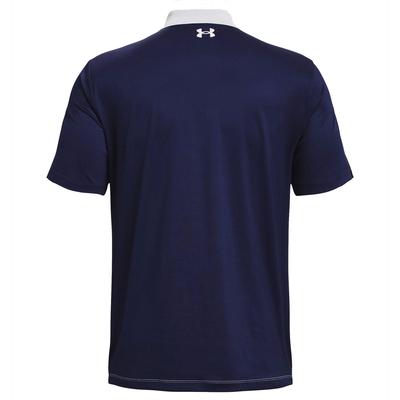 Under Armour Performance 3.0 Colourblock Golf Polo Shirt - White - thumbnail image 2