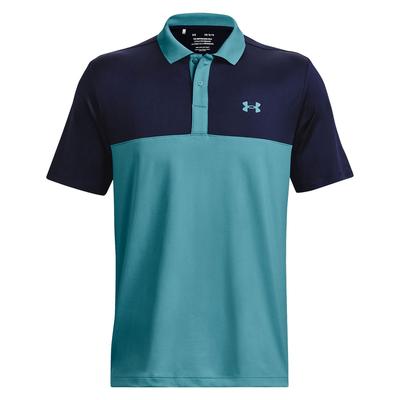 Under Armour Performance 3.0 Colourblock Golf Polo Shirt - Glacier Blue